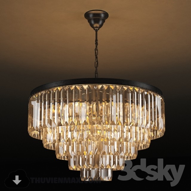 3DSKY MODELS – CEILING LIGHT 3D MODELS – 703 - thumbnail 1