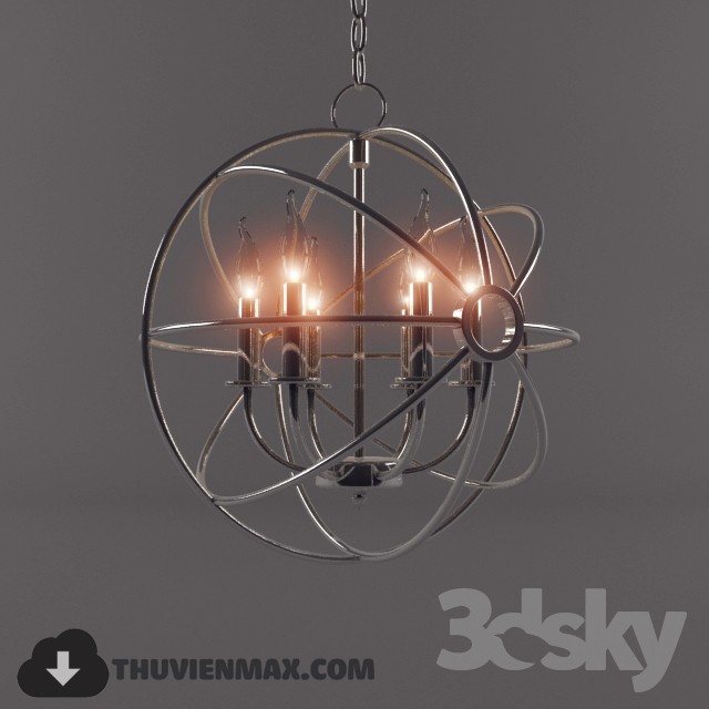 3DSKY MODELS – CEILING LIGHT 3D MODELS – 821 - thumbnail 1