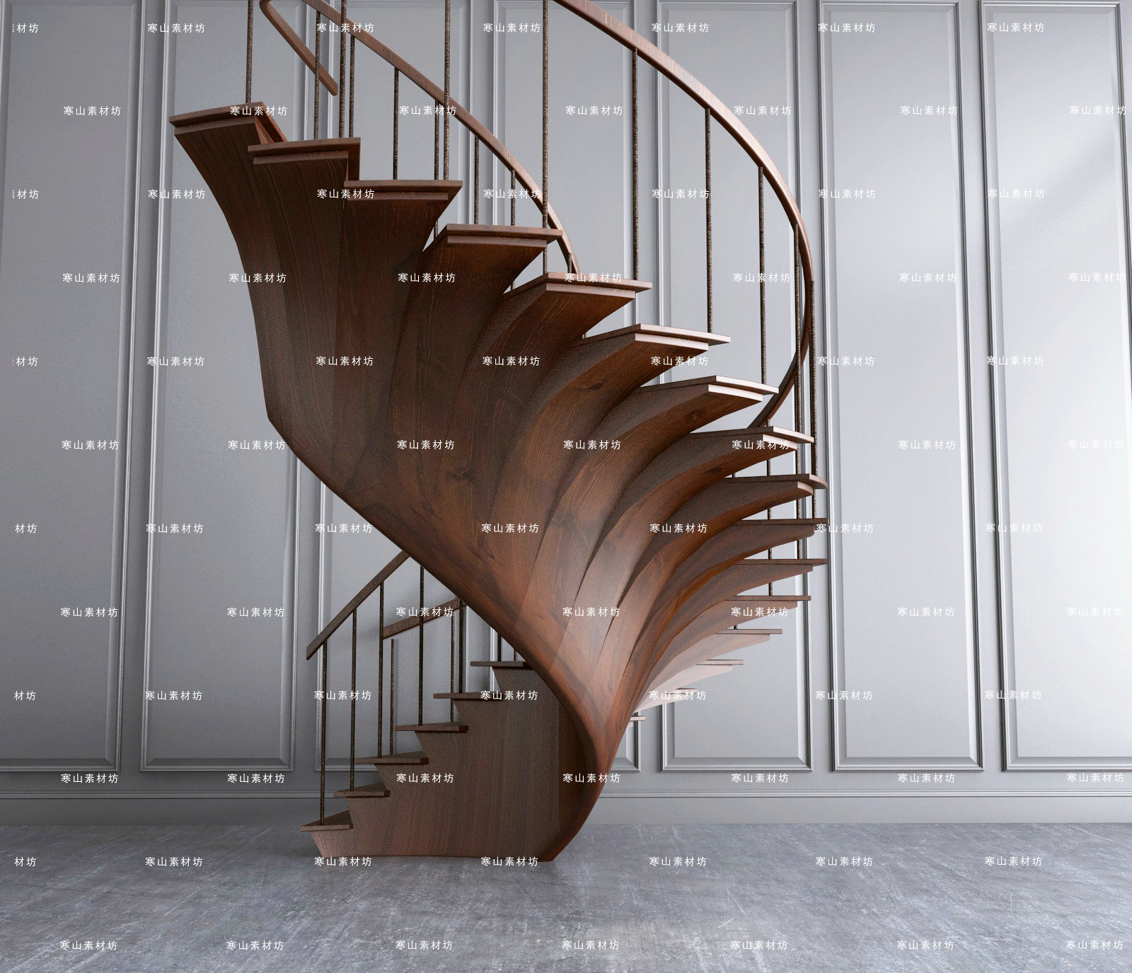 3DSKY PRO MODELS – STAIR 3D MODELS – 001 - thumbnail 1