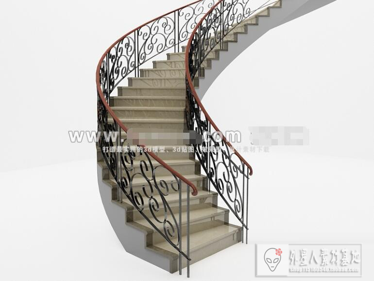 3DSKY PRO MODELS – STAIR 3D MODELS – 025 - thumbnail 1