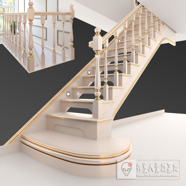 3DSKY PRO MODELS – STAIR 3D MODELS – 003 - thumbnail 1