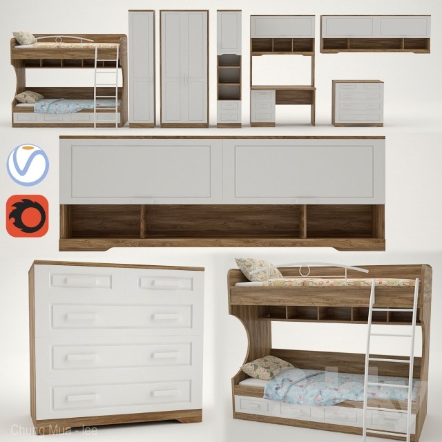 3DSKY FREE – CHILDBED MODELS – No.025 - thumbnail 1