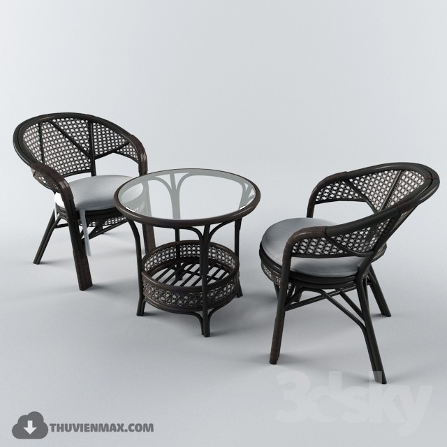 3DSKY MODELS – RATTAN 3D MODELS – 009 - thumbnail 1