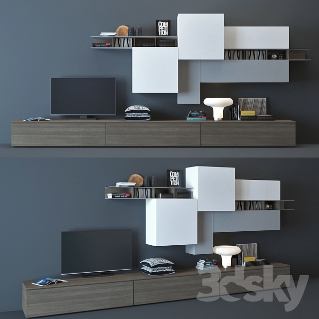 3DSKY MODELS – WARDROBE – CABINETS – 030 - thumbnail 1