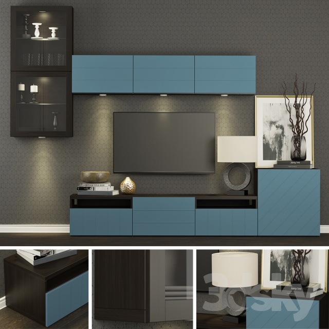 3DSKY MODELS – WARDROBE – CABINETS – 037 - thumbnail 1