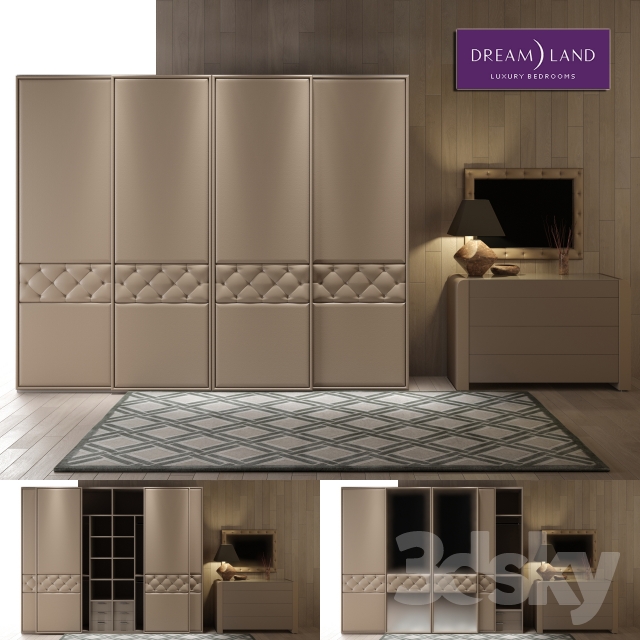 3DSKY MODELS – WARDROBE – CABINETS – 040 - thumbnail 1