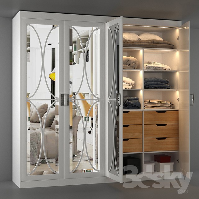 3DSKY MODELS – WARDROBE – CABINETS – 090 - thumbnail 1