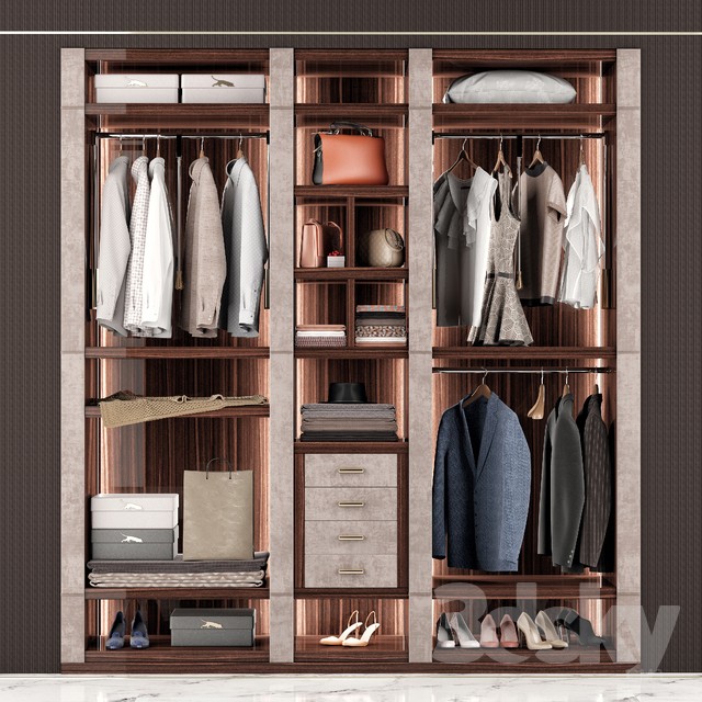 3DSKY MODELS – WARDROBE – CABINETS – 092 - thumbnail 1