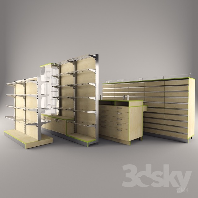 3DSKY MODELS – WARDROBE – CABINETS – 130 - thumbnail 1