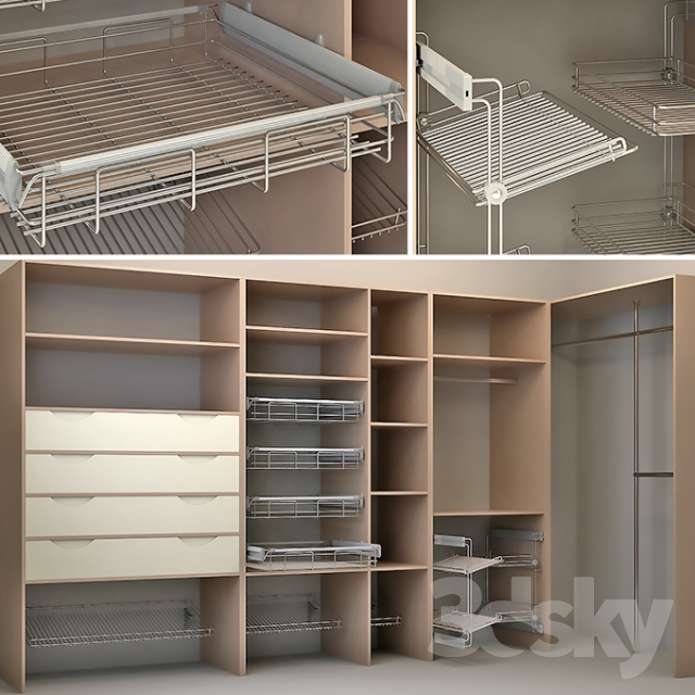 3DSKY MODELS – WARDROBE – CABINETS – 155 - thumbnail 1