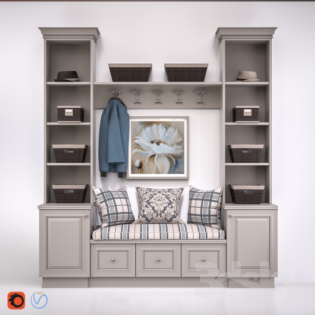 3DSKY MODELS – WARDROBE – CABINETS – 174 - thumbnail 1