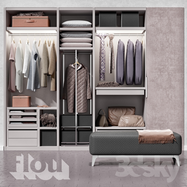 3DSKY MODELS – WARDROBE – CABINETS – 212 - thumbnail 1