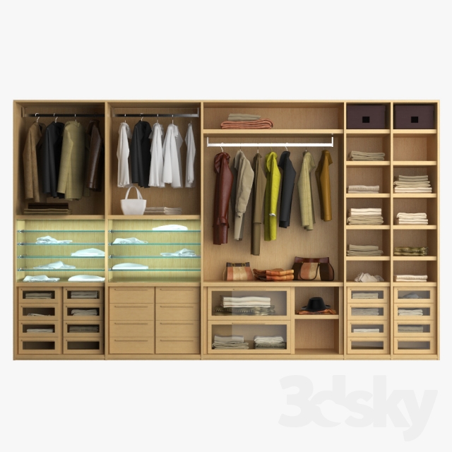 3DSKY MODELS – WARDROBE – CABINETS – 217 - thumbnail 1