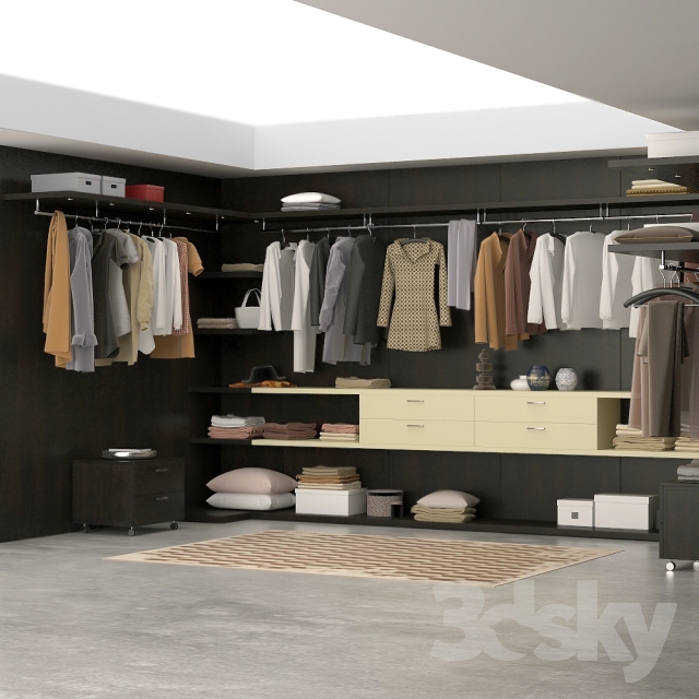 3DSKY MODELS – WARDROBE – CABINETS – 230 - thumbnail 1