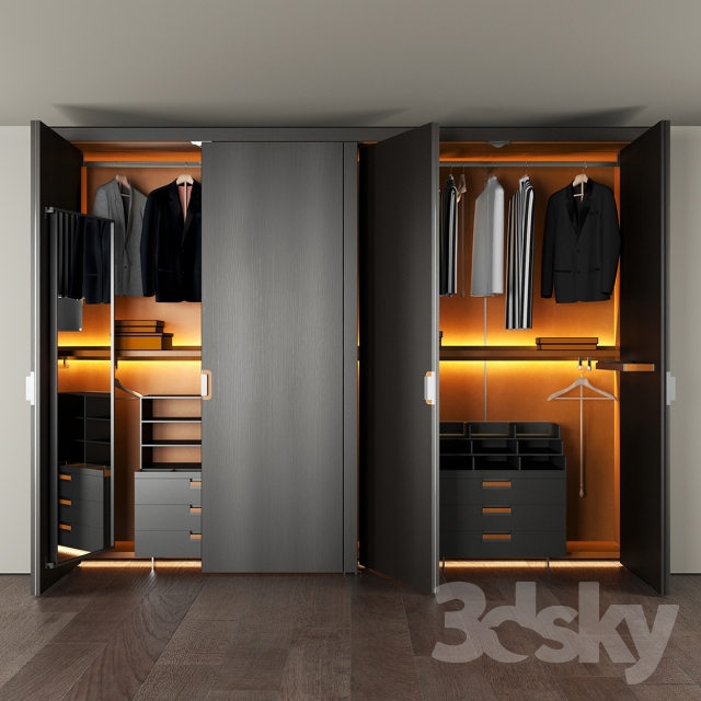 3DSKY MODELS – WARDROBE – CABINETS – 239 - thumbnail 1