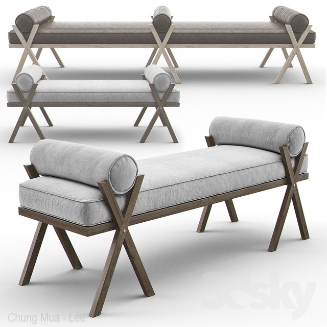 3DSKY MODELS – BENCH 3D MODELS – 036 - thumbnail 1