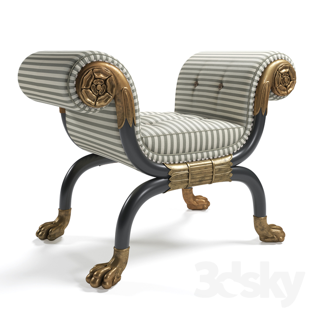 3DSKY MODELS – BENCH 3D MODELS – 044 - thumbnail 1