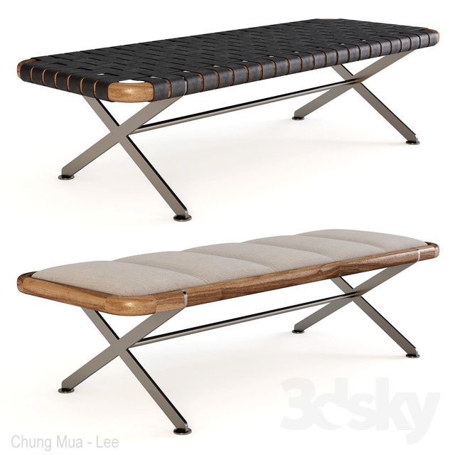 3DSKY MODELS – BENCH 3D MODELS – 060 - thumbnail 1