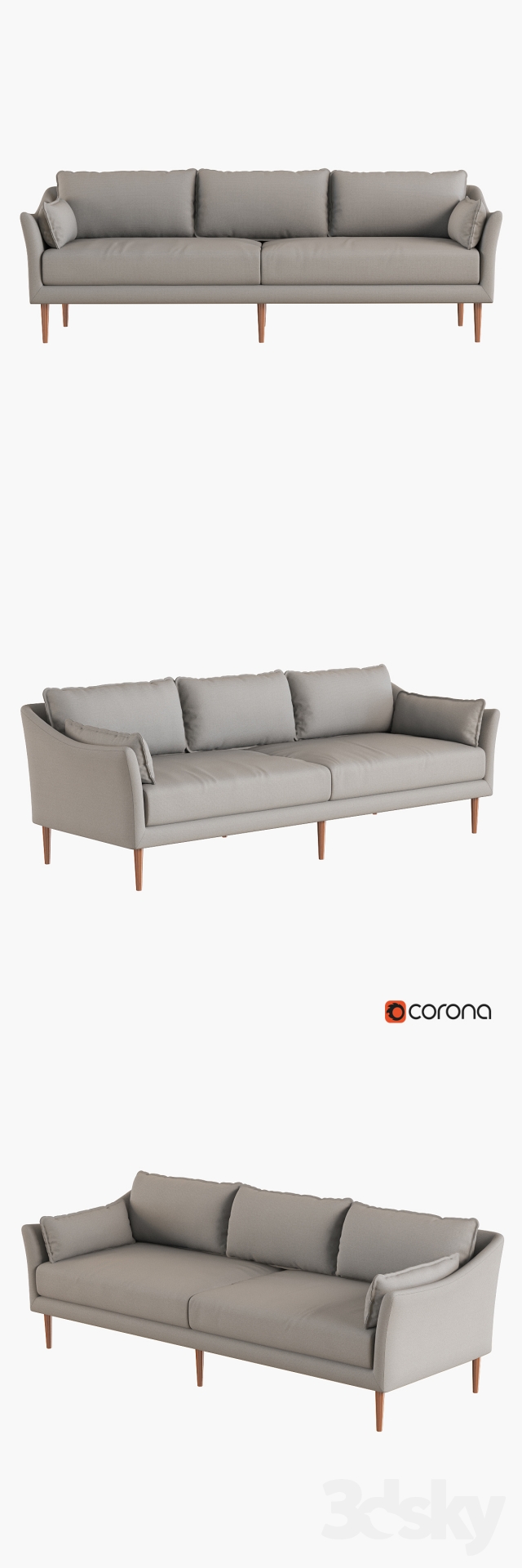 3DSKY MODELS – SOFA 3D MODELS – 223 - thumbnail 1