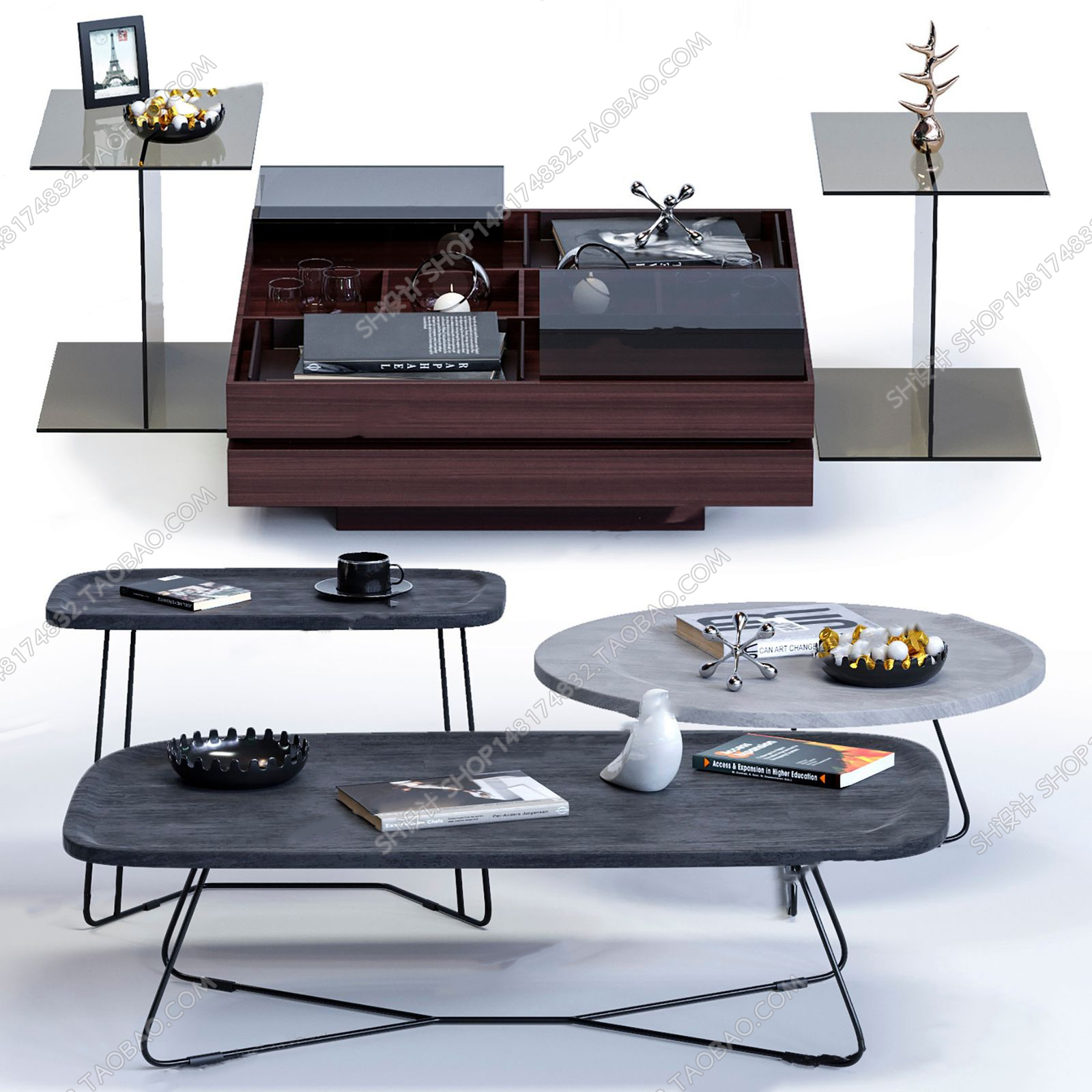 3DSKY MODELS – COFFEE TABLE 3D MODELS – 003 - thumbnail 1