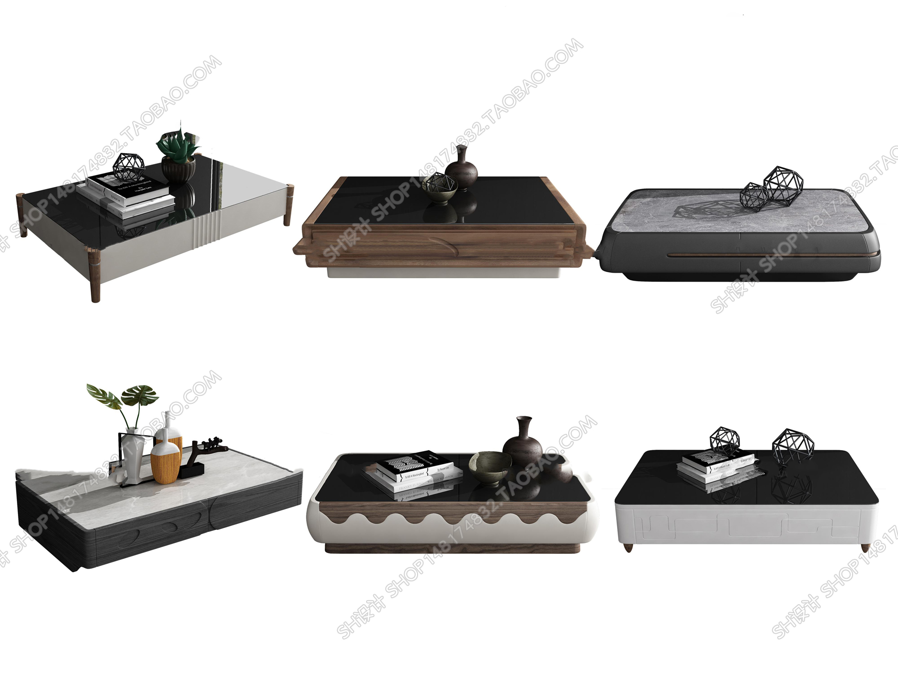 3DSKY MODELS – COFFEE TABLE 3D MODELS – 007 - thumbnail 1