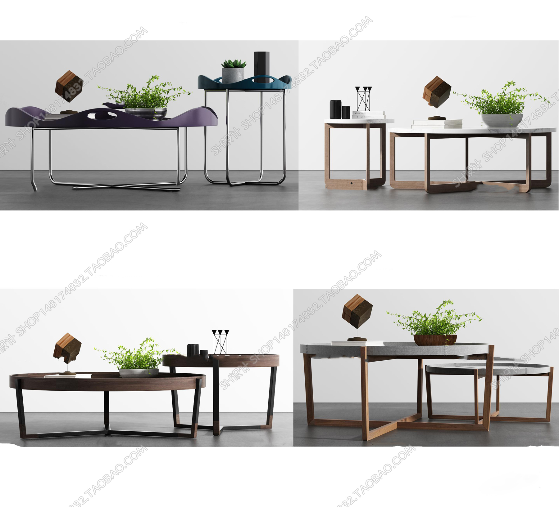 3DSKY MODELS – COFFEE TABLE 3D MODELS – 008 - thumbnail 1