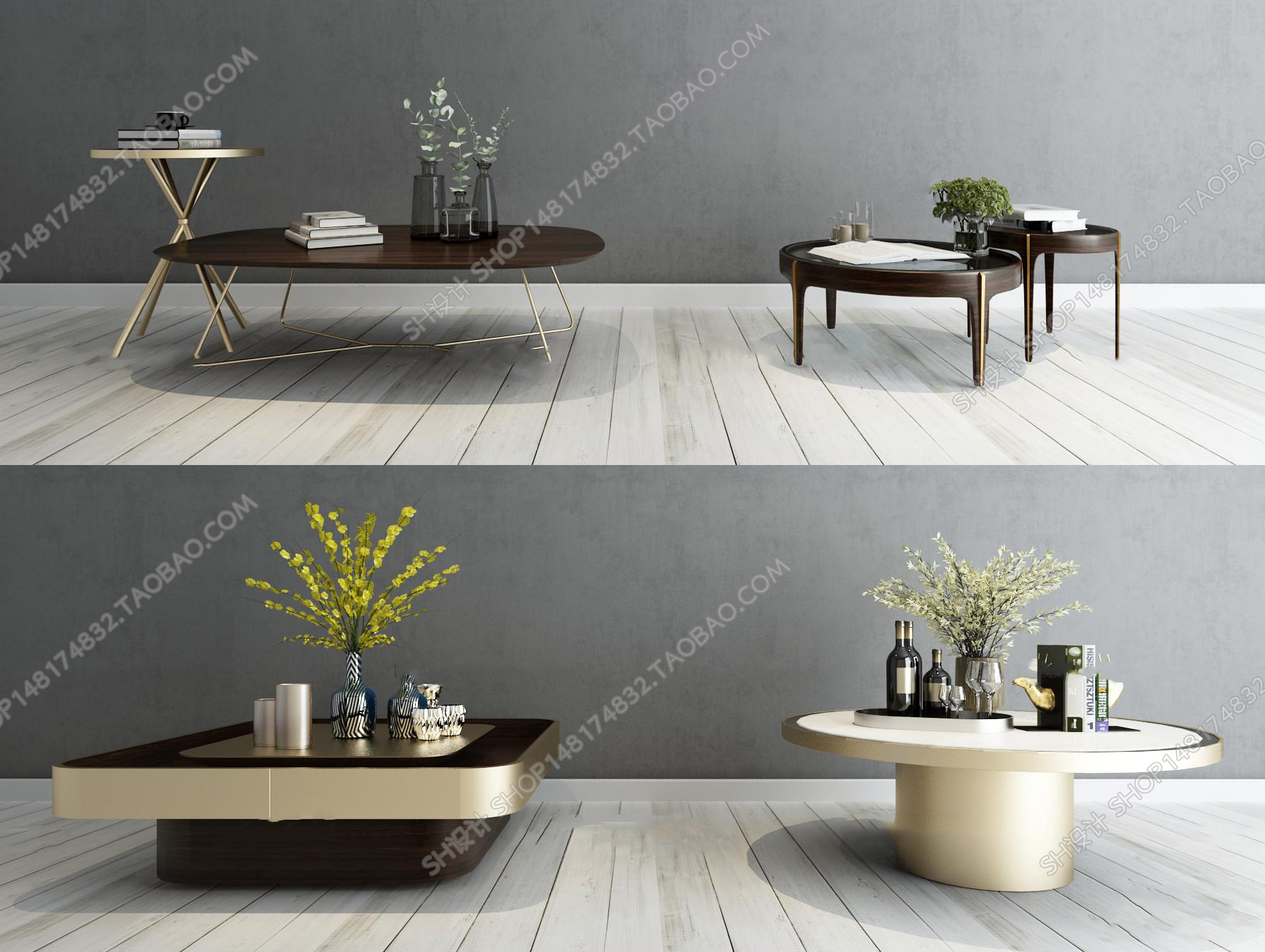 3DSKY MODELS – COFFEE TABLE 3D MODELS – 012 - thumbnail 1