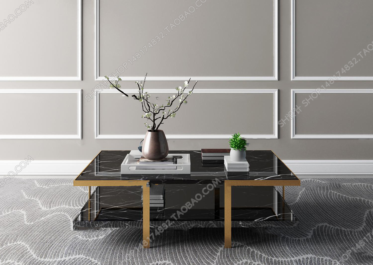 3DSKY MODELS – COFFEE TABLE 3D MODELS – 015 - thumbnail 1