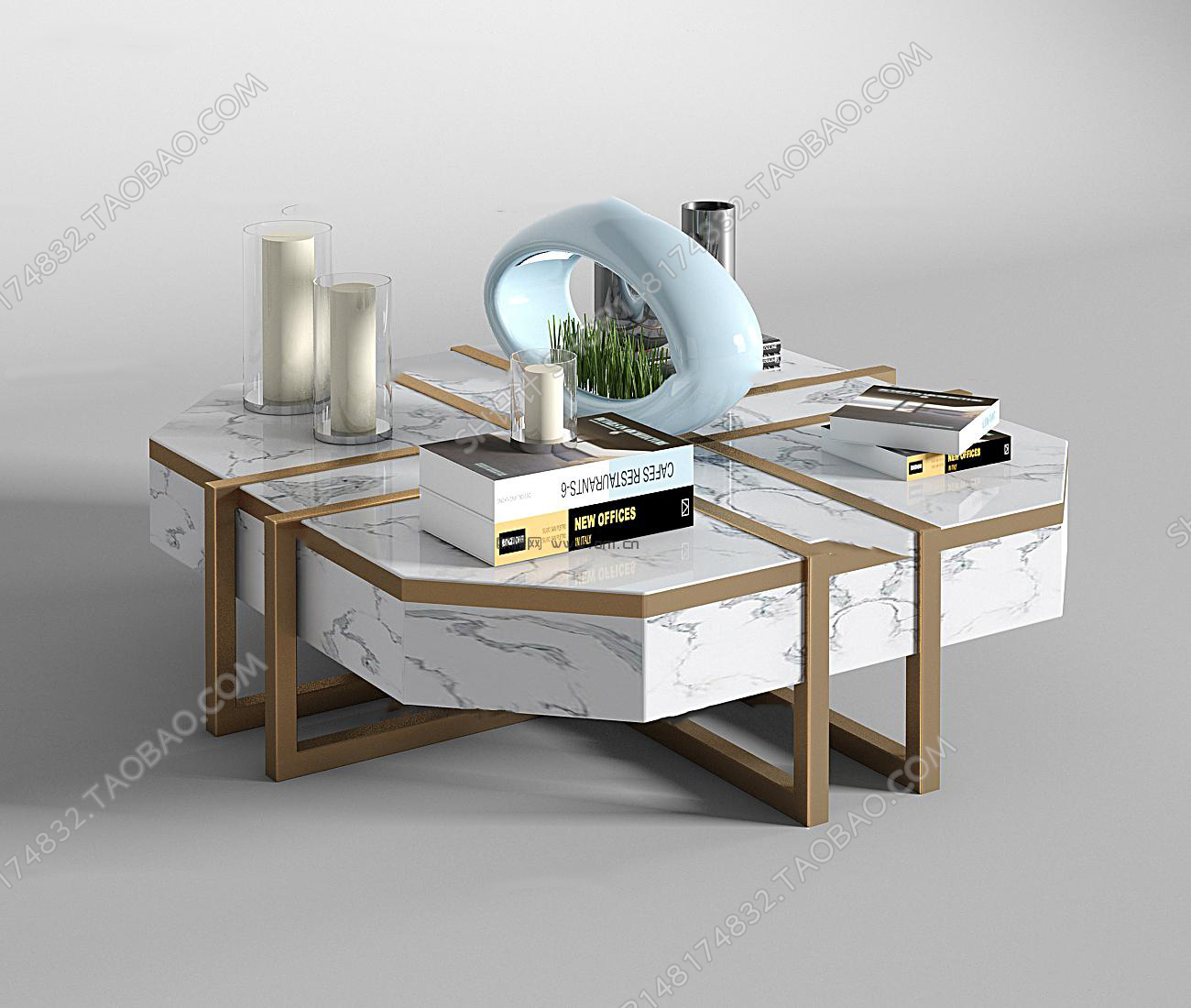 3DSKY MODELS – COFFEE TABLE 3D MODELS – 032 - thumbnail 1