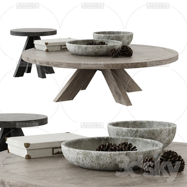 3DSKY MODELS – COFFEE TABLE – No.010 - thumbnail 1