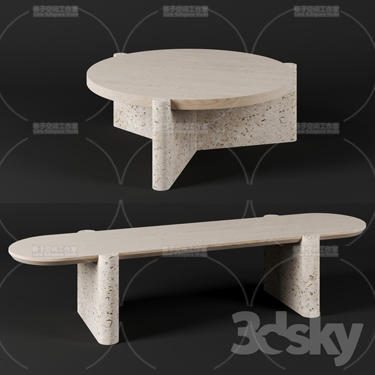 3DSKY MODELS – COFFEE TABLE – No.046 - thumbnail 1