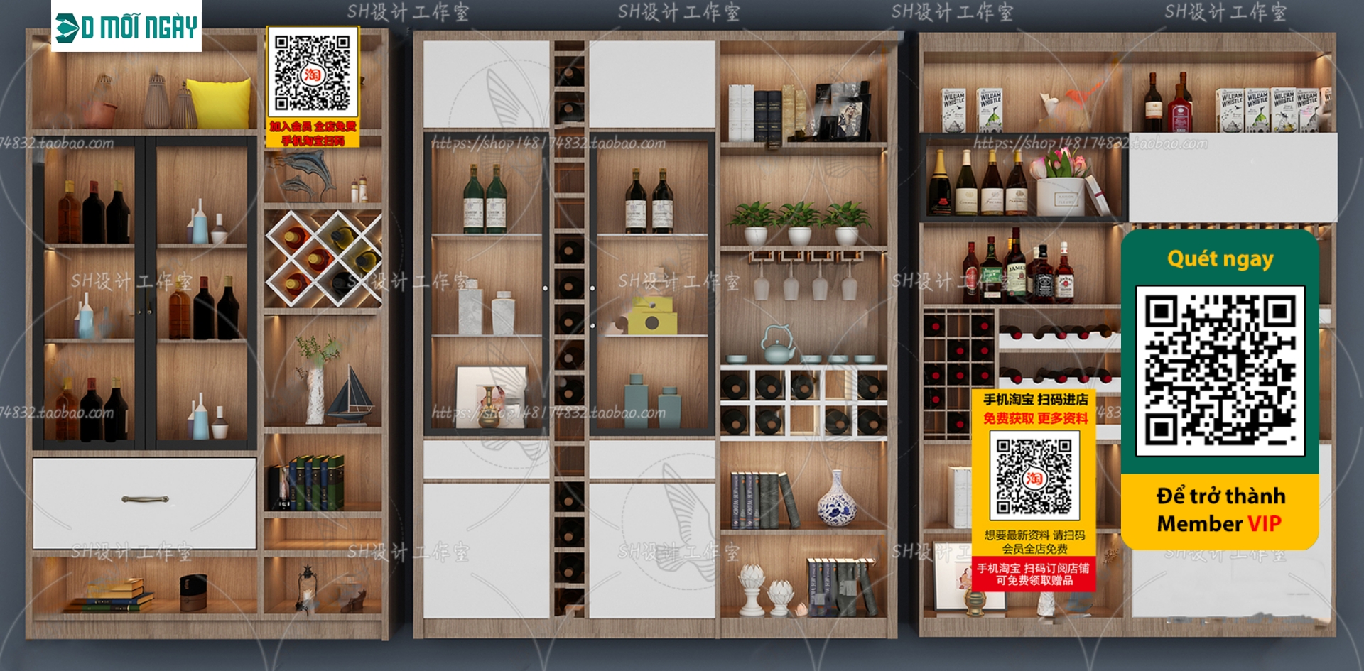 3DS MAX – INTERIOR – WINE SHOP – VRAY / CORONA – 3D MODEL – 5188 - thumbnail 1