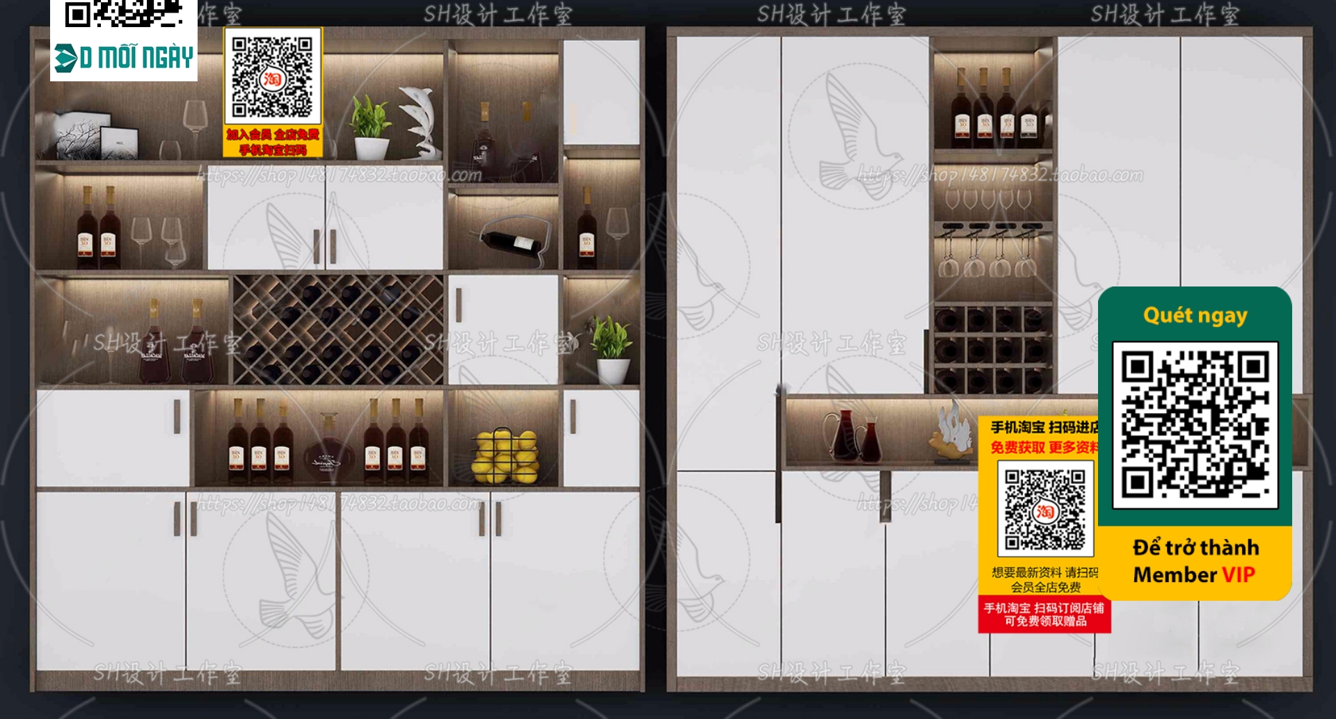 3DS MAX – INTERIOR – WINE SHOP – VRAY / CORONA – 3D MODEL – 5190 - thumbnail 1