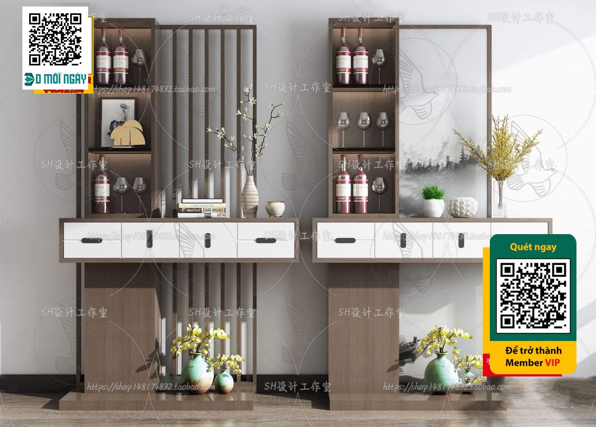 3DS MAX – INTERIOR – WINE SHOP – VRAY / CORONA – 3D MODEL – 5197 - thumbnail 1