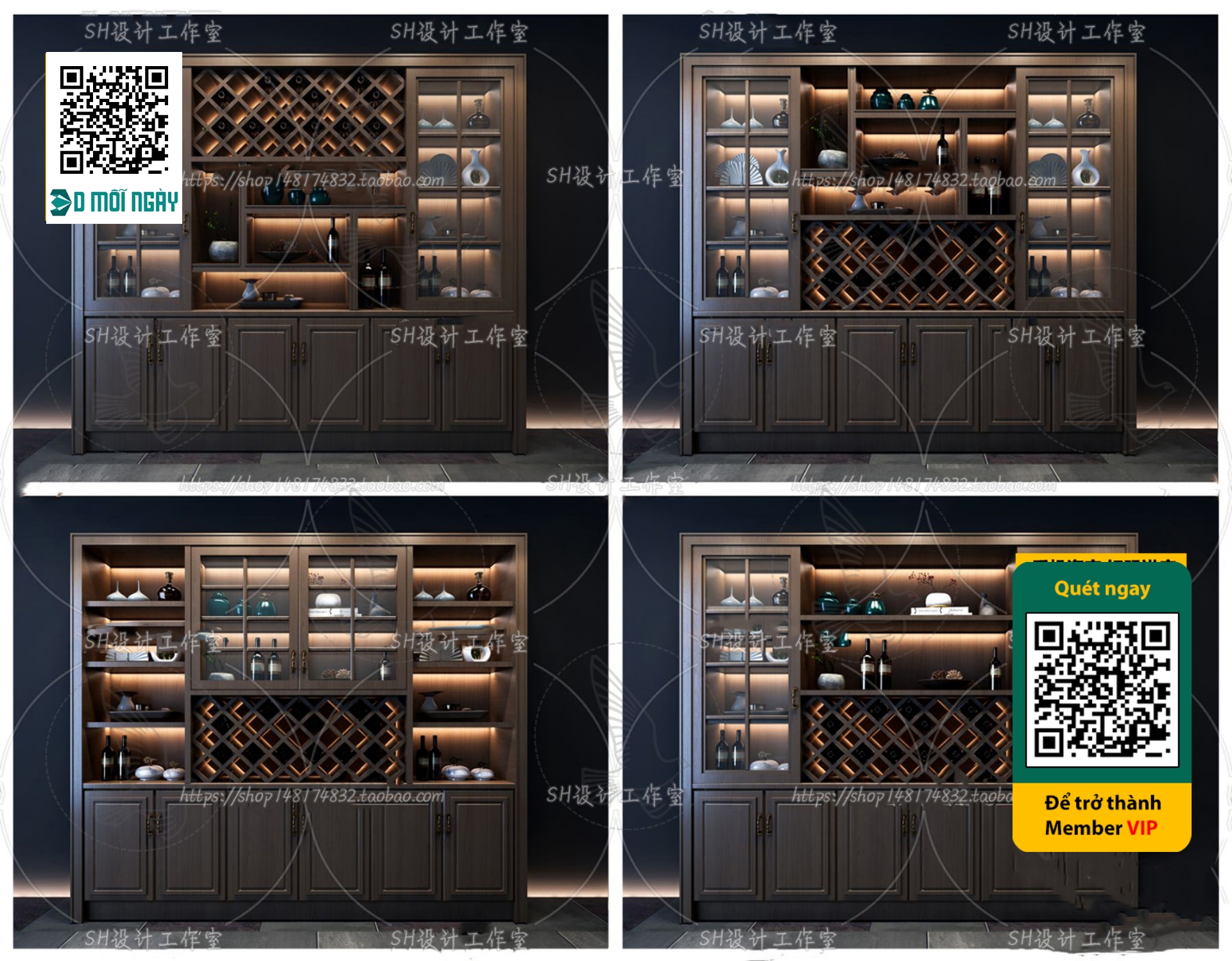 3DS MAX – INTERIOR – WINE SHOP – VRAY / CORONA – 3D MODEL – 5206 - thumbnail 1