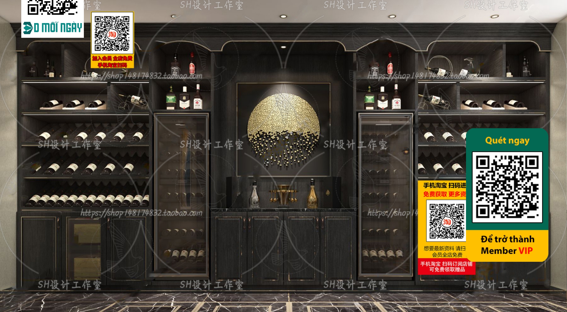 3DS MAX – INTERIOR – WINE SHOP – VRAY / CORONA – 3D MODEL – 5211 - thumbnail 1