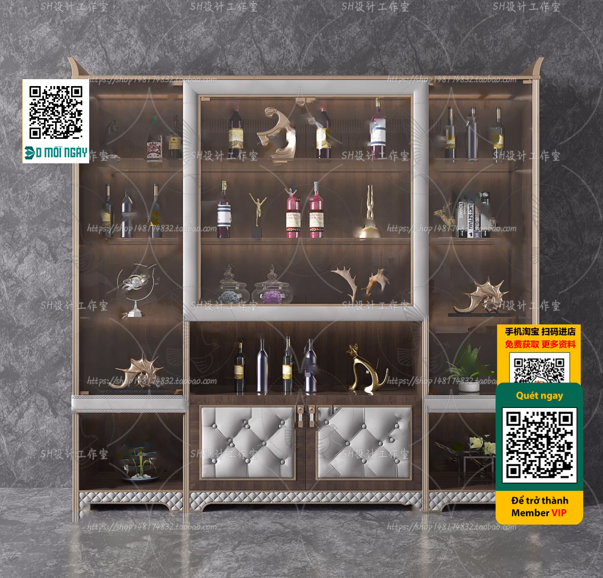 3DS MAX – INTERIOR – WINE SHOP – VRAY / CORONA – 3D MODEL – 5214 - thumbnail 1