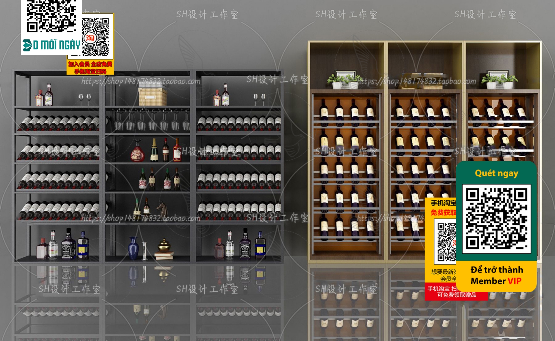 3DS MAX – INTERIOR – WINE SHOP – VRAY / CORONA – 3D MODEL – 5216 - thumbnail 1