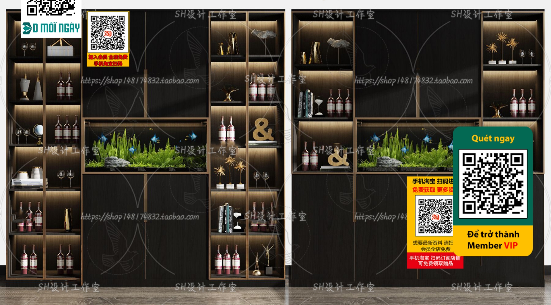 3DS MAX – INTERIOR – WINE SHOP – VRAY / CORONA – 3D MODEL – 5217 - thumbnail 1