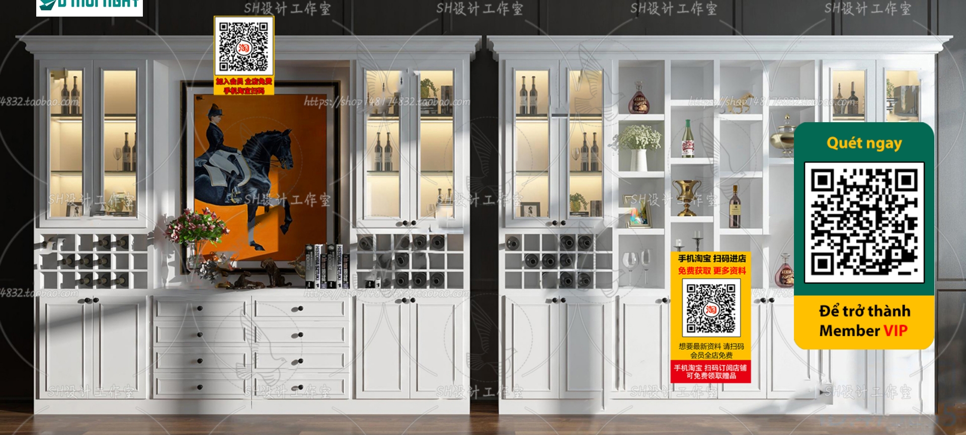 3DS MAX – INTERIOR – WINE SHOP – VRAY / CORONA – 3D MODEL – 5220 - thumbnail 1