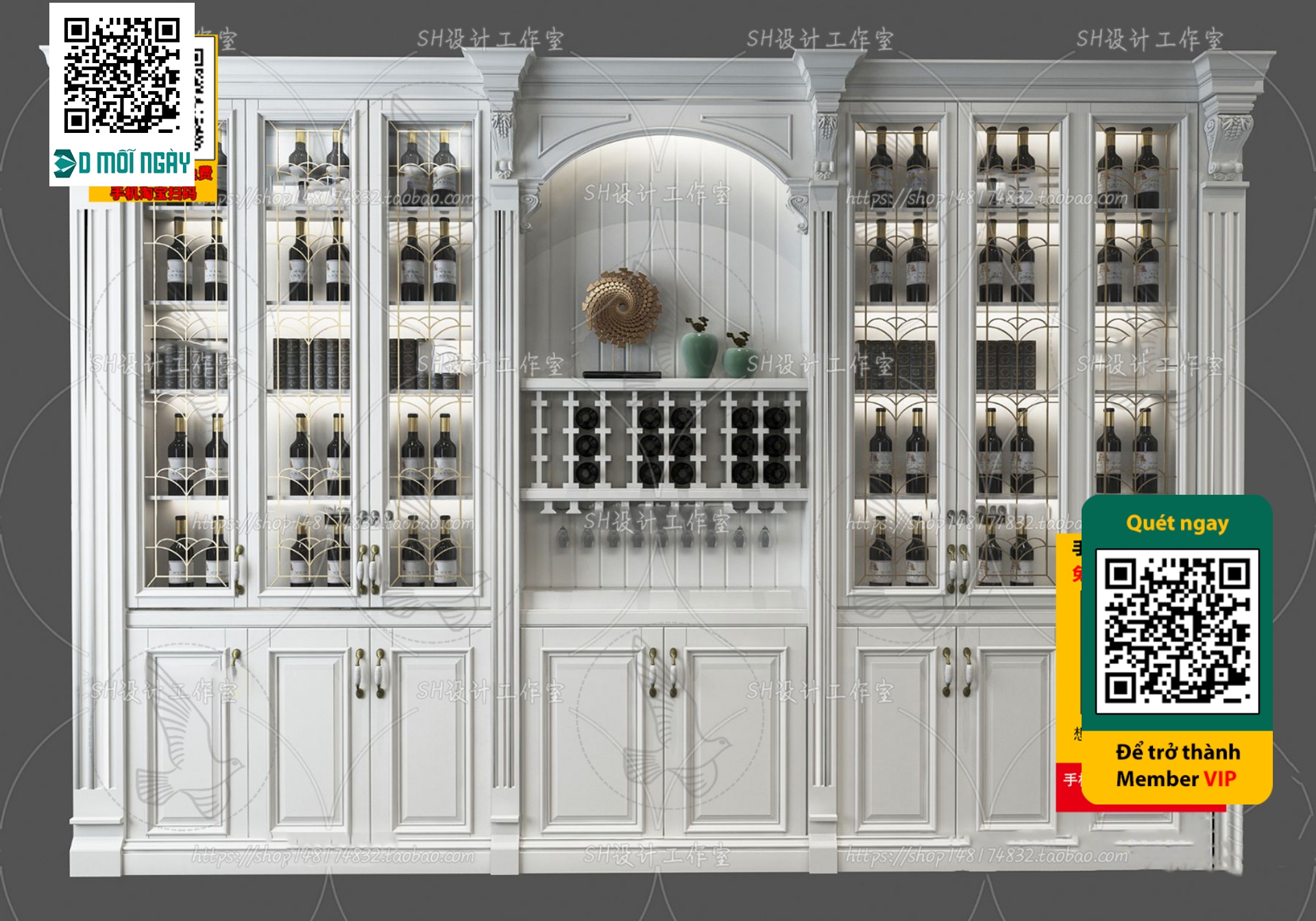 3DS MAX – INTERIOR – WINE SHOP – VRAY / CORONA – 3D MODEL – 5226 - thumbnail 1