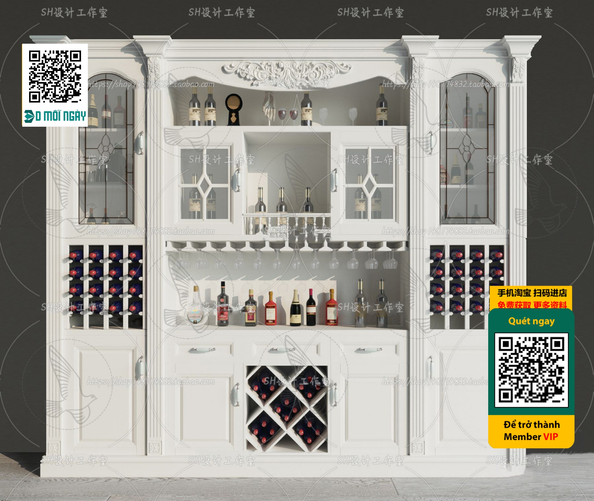 3DS MAX – INTERIOR – WINE SHOP – VRAY / CORONA – 3D MODEL – 5227 - thumbnail 1