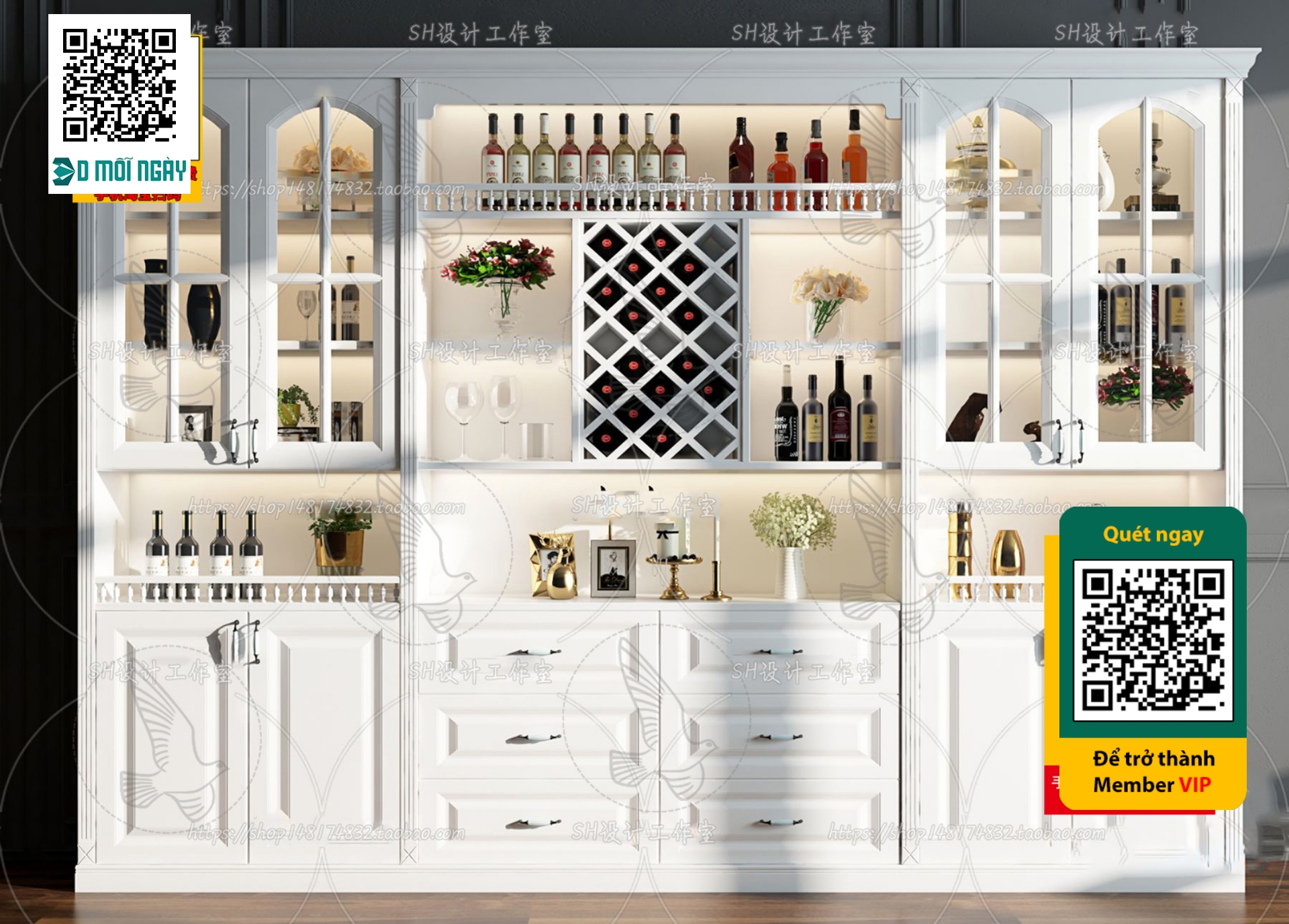 3DS MAX – INTERIOR – WINE SHOP – VRAY / CORONA – 3D MODEL – 5238 - thumbnail 1