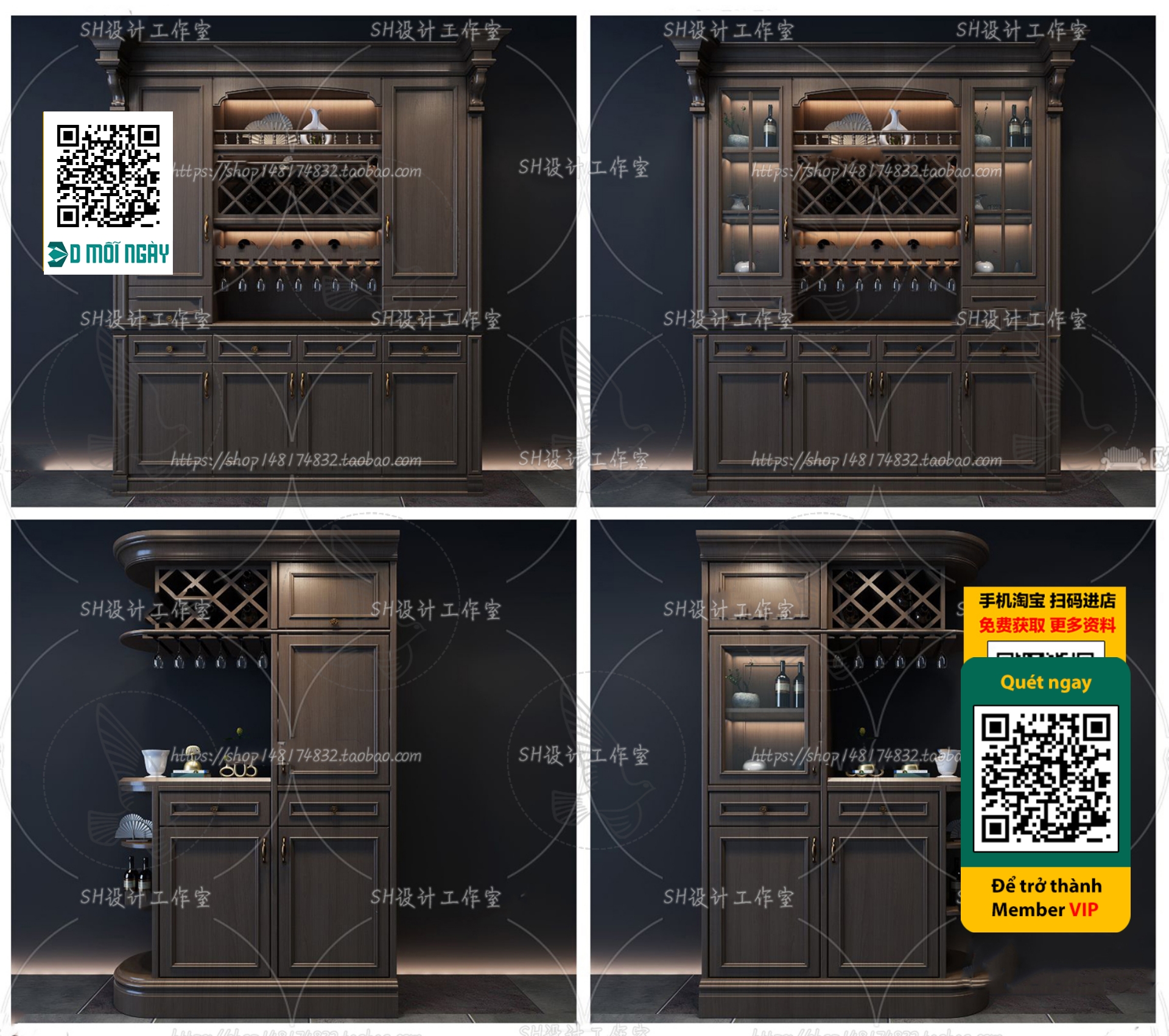 3DS MAX – INTERIOR – WINE SHOP – VRAY / CORONA – 3D MODEL – 5245 - thumbnail 1