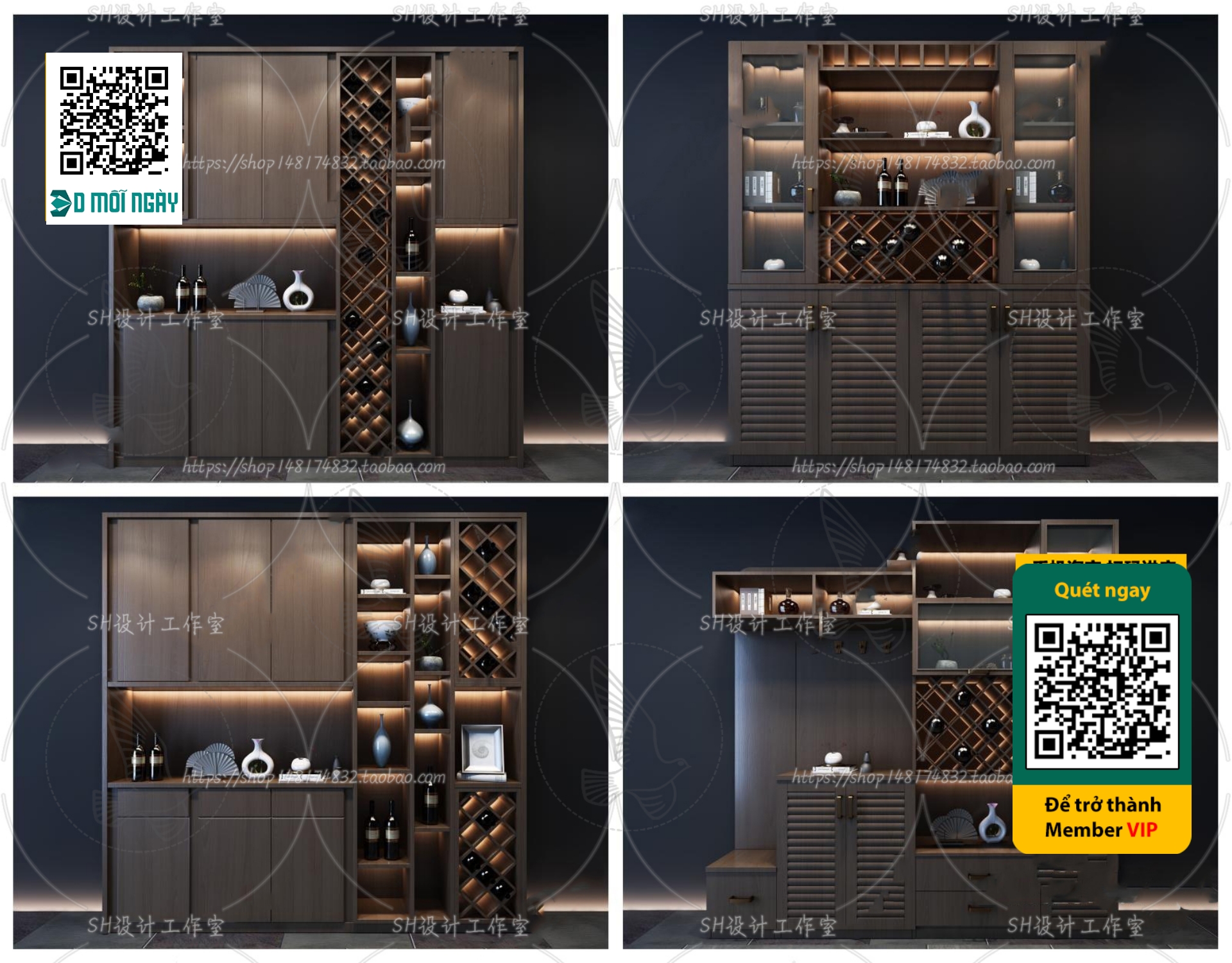 3DS MAX – INTERIOR – WINE SHOP – VRAY / CORONA – 3D MODEL – 5247 - thumbnail 1