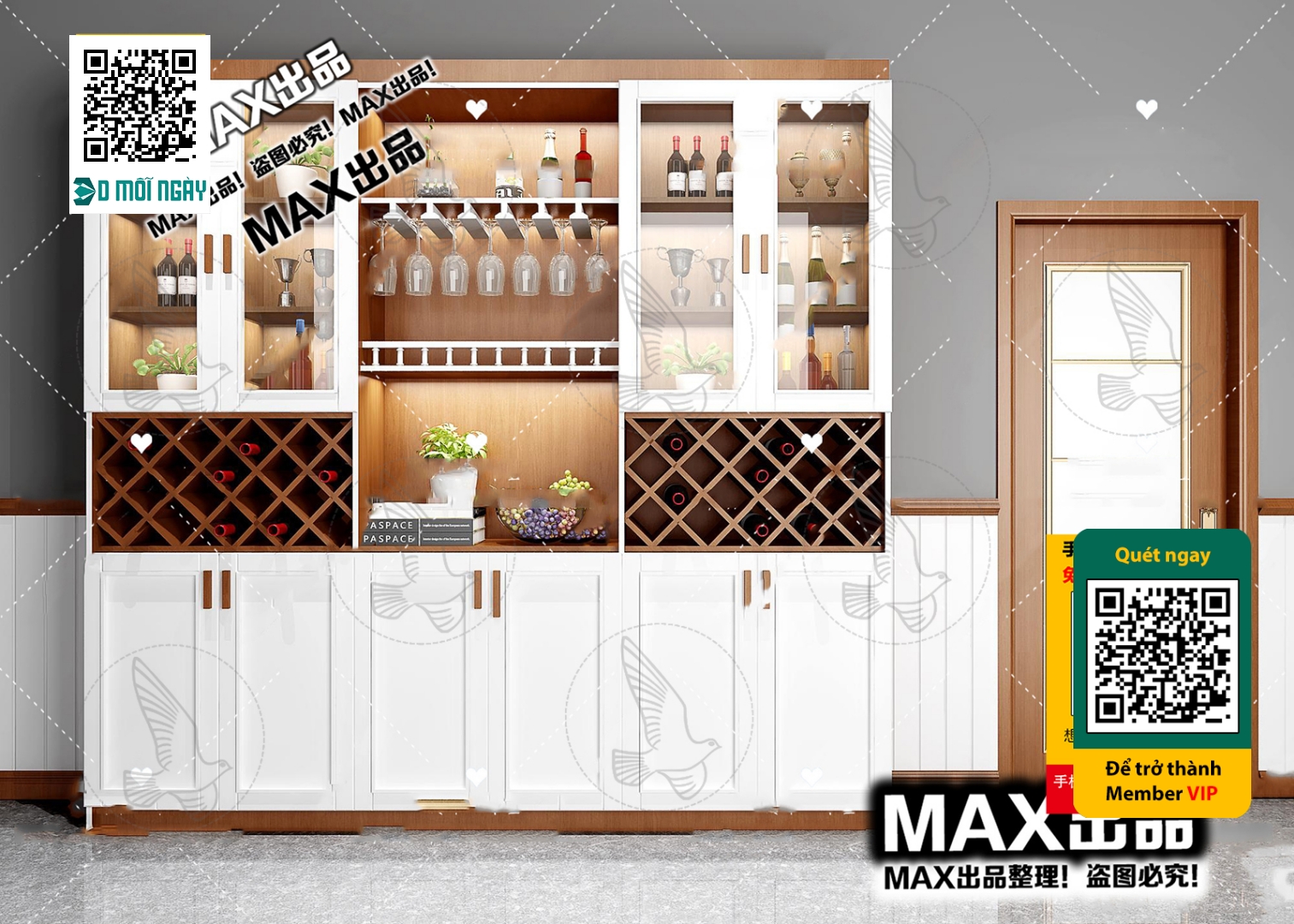 3DS MAX – INTERIOR – WINE SHOP – VRAY / CORONA – 3D MODEL – 5772 - thumbnail 1