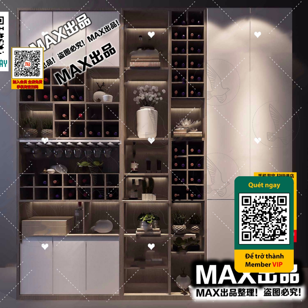 3DS MAX – INTERIOR – WINE SHOP – VRAY / CORONA – 3D MODEL – 5776 - thumbnail 1