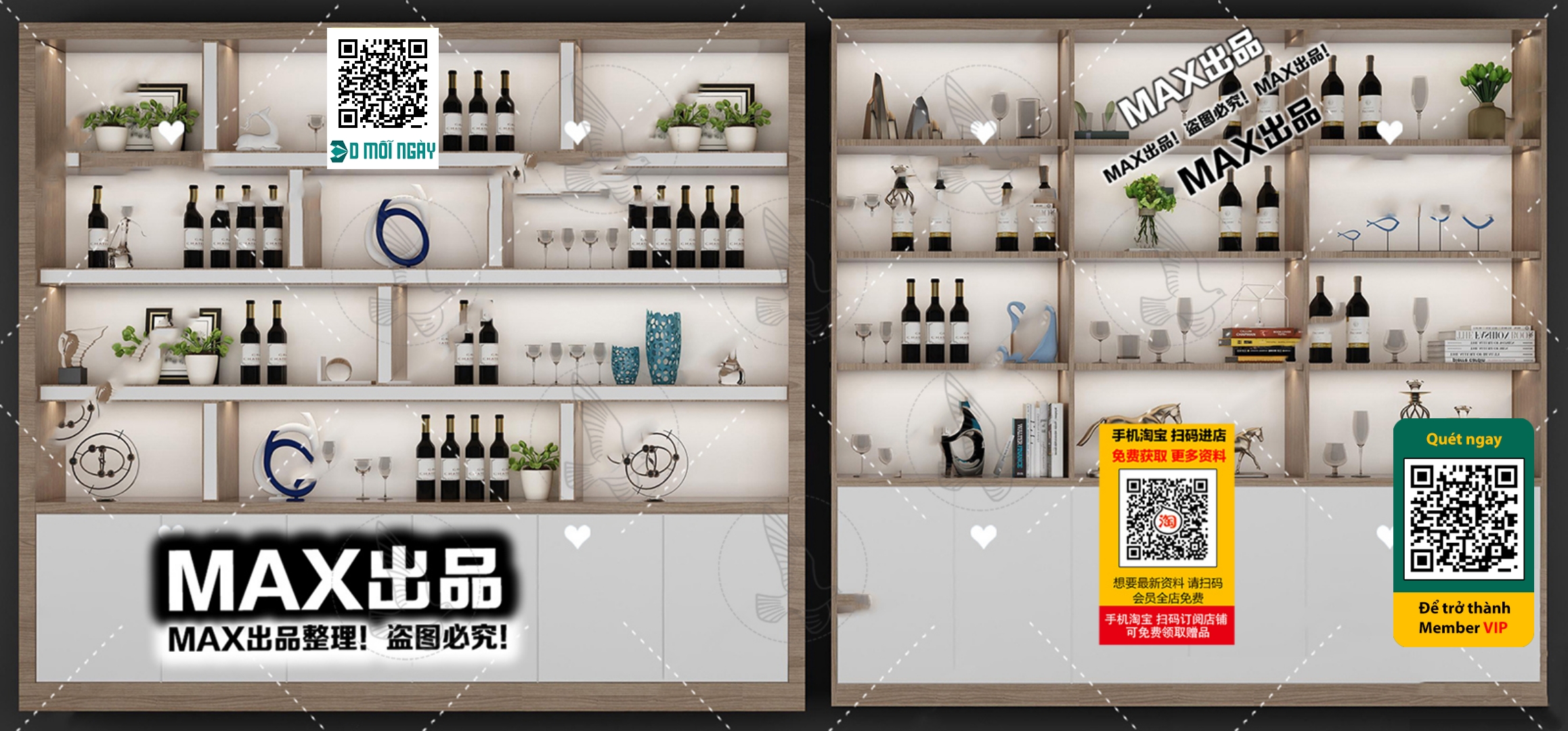 3DS MAX – INTERIOR – WINE SHOP – VRAY / CORONA – 3D MODEL – 5777 - thumbnail 1