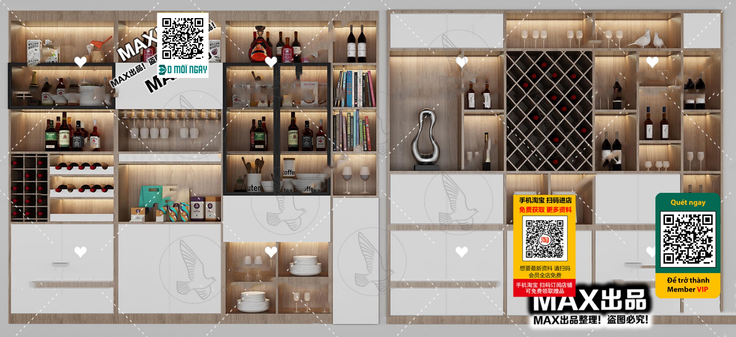 3DS MAX – INTERIOR – WINE SHOP – VRAY / CORONA – 3D MODEL – 5778 - thumbnail 1