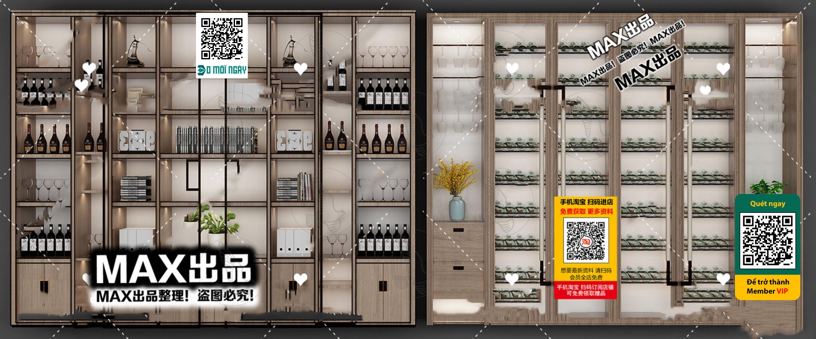 3DS MAX – INTERIOR – WINE SHOP – VRAY / CORONA – 3D MODEL – 5779 - thumbnail 1